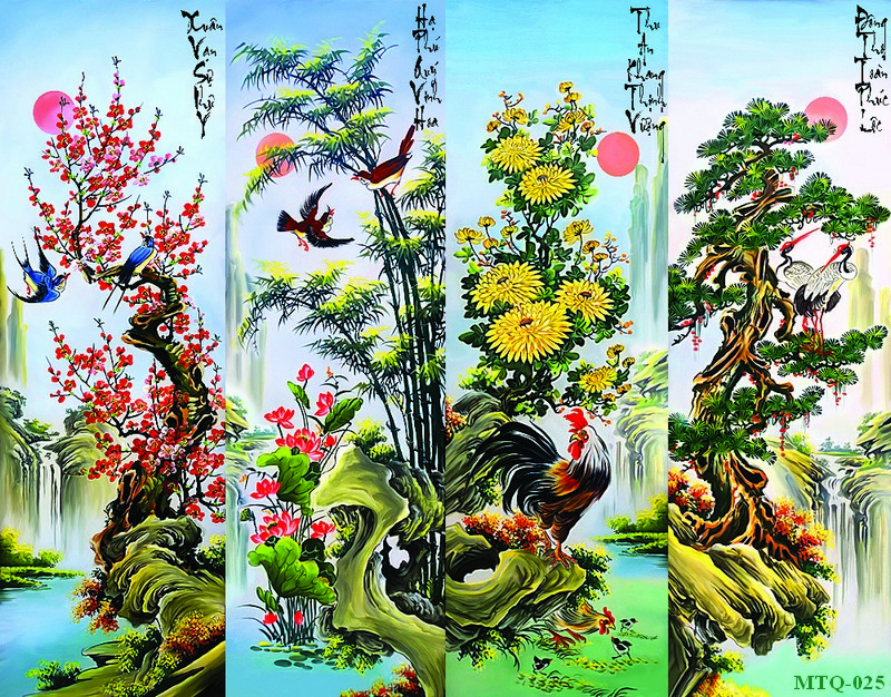 Tranh tứ quý MTQ-025